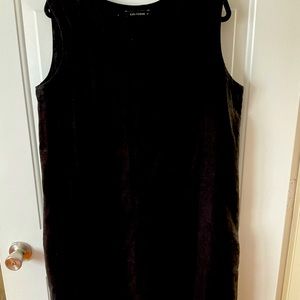 Black linen dress